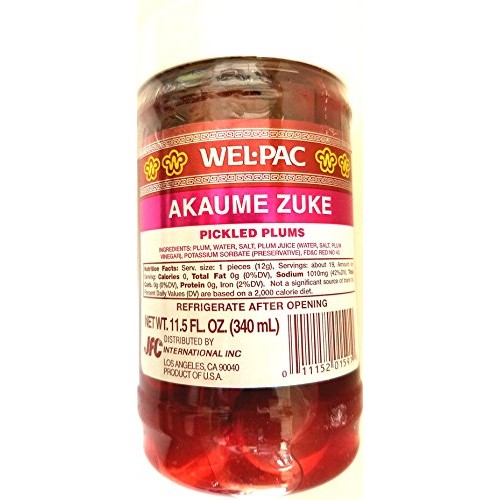 Welpac Japanese Akaume Zuke - Pickled Plums 11.5 Fl. Oz.