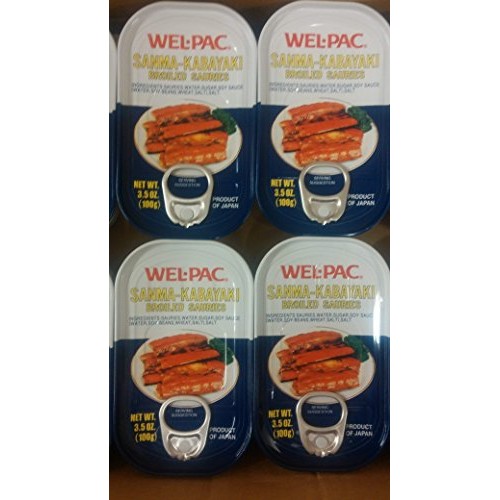 Wel-Pac Sanma-Kabayaki Broiled Sauries 3.5Oz X 4 Cans