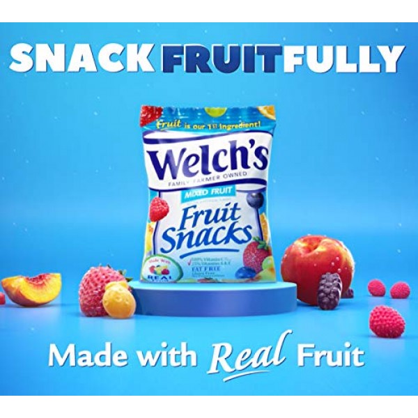 Welchs Fruit Snacks, Mixed Fruit, Gluten Free, 5 Oz Bags Pack