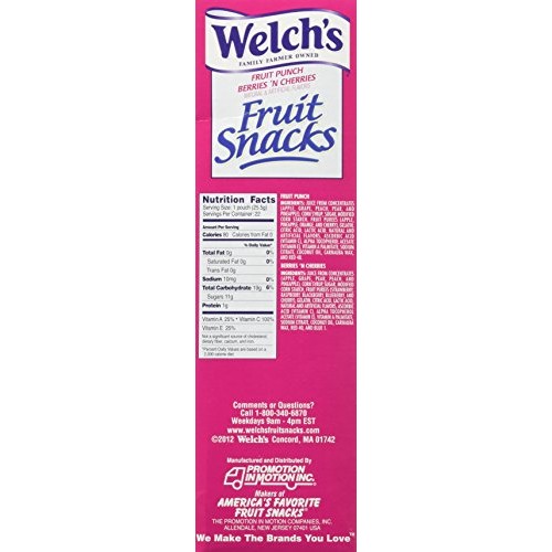 Welchs Fruit Snacks 22 Pouches - Fruit Punch & Berries n Cherr...