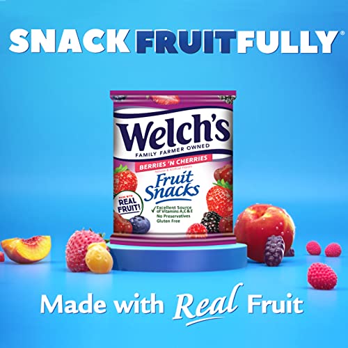 Welchs Fruit Snacks, Berries N Cherries, Gluten Free, Bulk Pac