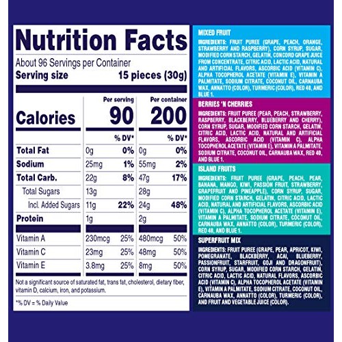 Welchs Fruit Snacks, Bulk Variety Pack With Mixed Fruit, Superf