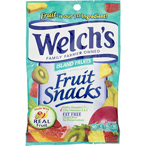 Welchs Fruit Snacks, Island Fruits, 5 Ounce Pack Of 12