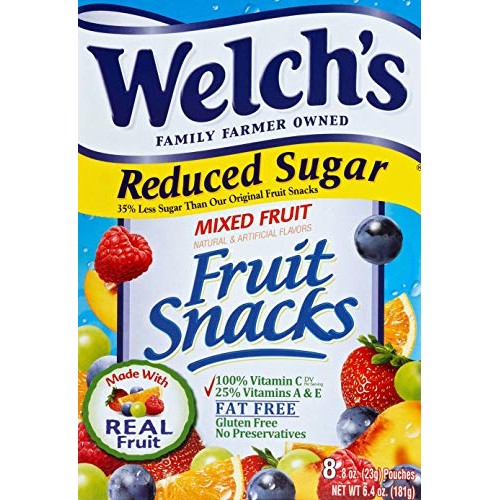 Welchs Fruit Snacks, Mixed Fruit, 0.8 Oz, 8 Ct