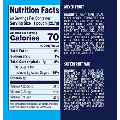 Welchs Fruit Snacks, Mixed Fruit &Amp; Superfruit Bulk Variety Pack