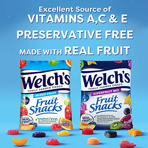 Welchs Fruit Snacks, Mixed Fruit &Amp; Superfruit Bulk Variety Pack