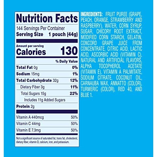 Welchs Fruit Snacks, Mixed Fruit, Gluten Free, Bulk Pack, 1.55