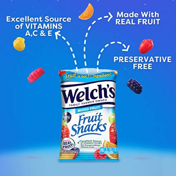 Welchs Fruit Snacks, Variety Pack With Mixed Fruit, Island Frui