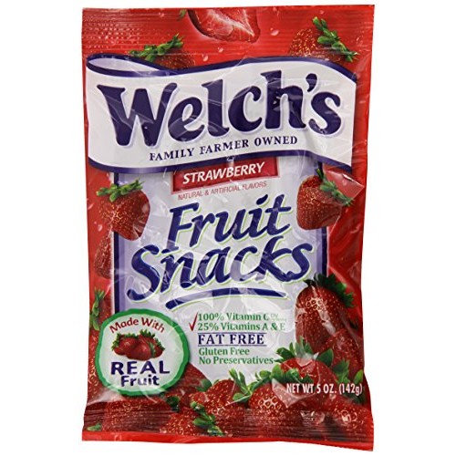 Welchs Strawberry Fruit Snacks, 5-Ounce Pack Of 12 Welchs Strawberry Fruit Snacks, 5-Ounce Pack Of 12