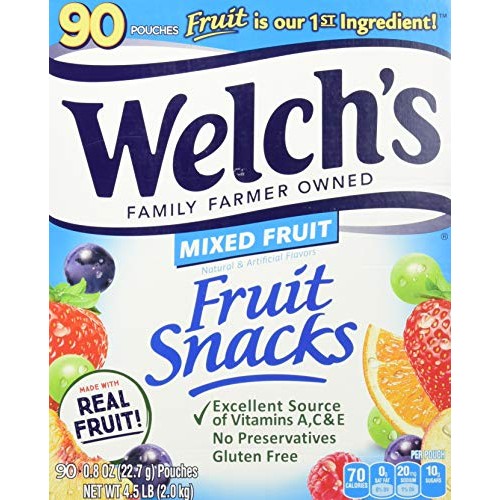Welchs Welchs Mixed Fruit Snacks, 90 Ct,, 4.5 Lb