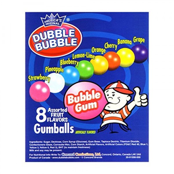 Dubble Bubble 13mm size small-gum balls bulk- 2 Pounds
