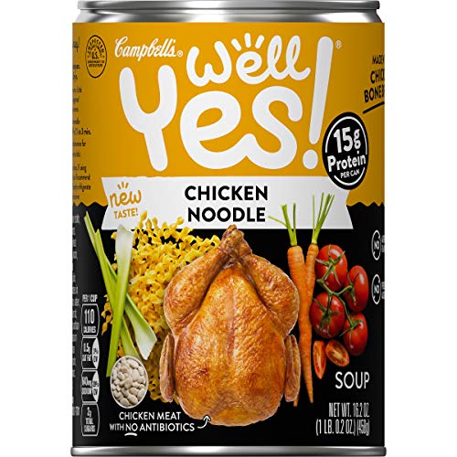 Campbells Well Yes! Chicken Noodle Soup, 15 Grams Of Protein, 1