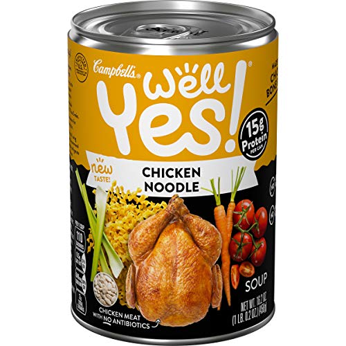 Campbells Well Yes! Chicken Noodle Soup, 15 Grams Of Protein, 1