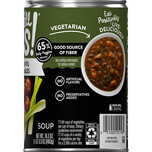 Campbells Well Yes! Hearty Lentil With Vegetables Soup, 16.3 Ou