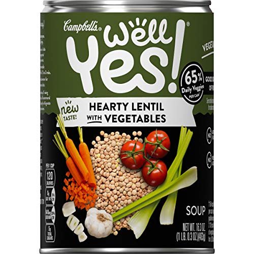 Campbells Well Yes! Hearty Lentil With Vegetables Soup, 16.3 Ou