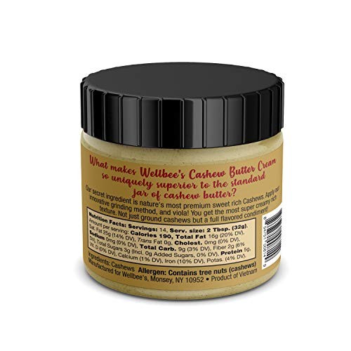 Wellbees Cashew Butter - Unroasted - 16 Oz.