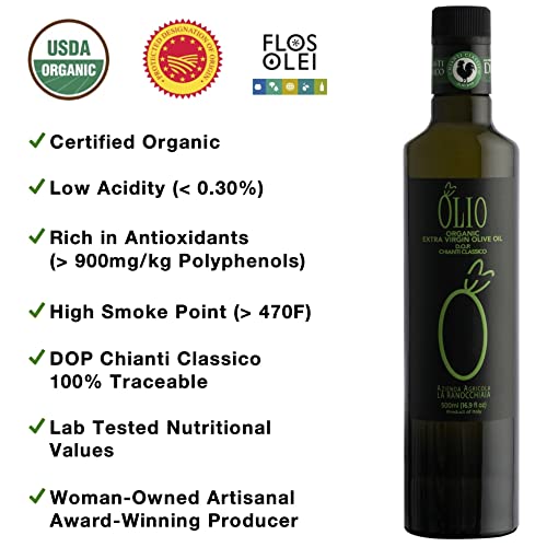 Organic Italian High Polyphenols +900Mg/Kg Extra Virgin Olive