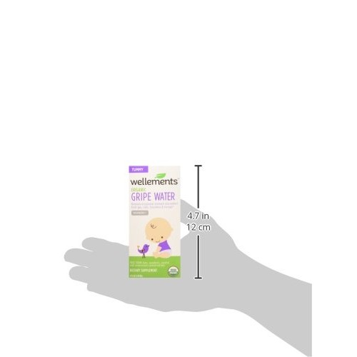 Wellements Organic Gripe Water, 4 Fl Oz, Eases Babys Stomach Di
