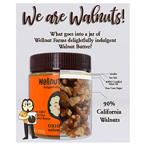 Wellnut Farms Creamy Walnut Butter, Salted Caramel, 11 Ounce, Gl