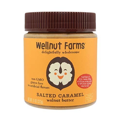 Wellnut Farms Creamy Walnut Butter, Salted Caramel, 11 Ounce, Gl