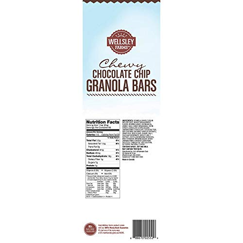 Wellsley Farms Chewy Chocolate Chip Granola Bars, 60 ct.Net Wt 5...