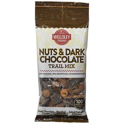 Wellsley Farms Nut &Amp; Dark Chocolate Trail Mix 16Count 1.25 Oz Ne