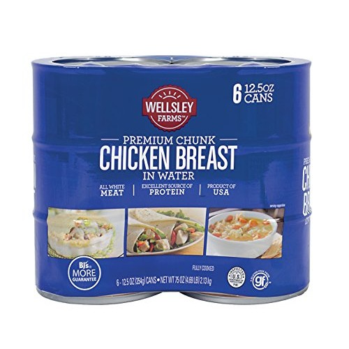 Wellsley Farms White Premium Chunk Chicken Breast In Water, 12.5