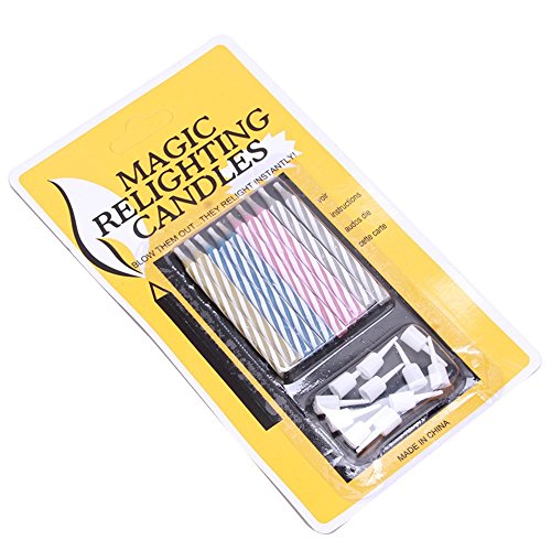 20Pcs Funny Magic Trick Relighting Candle Birthday Cake Decors P