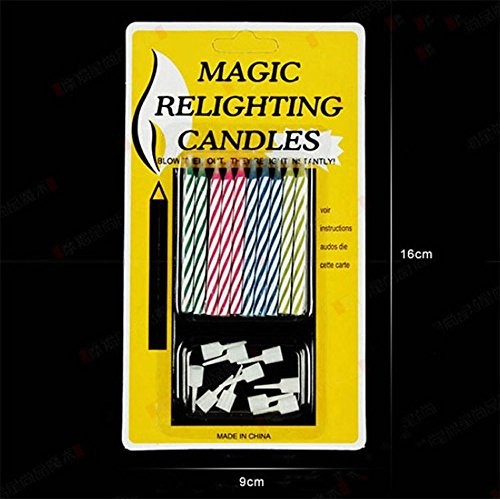 20Pcs Funny Magic Trick Relighting Candle Birthday Cake Decors P