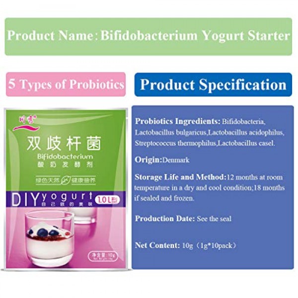 Wenwing 1G10 Pack Bifidobacterium Yogurt Starter Cultures 5 Prob