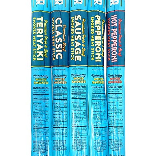 Werner Premium Pork And Beef Jerky Sticks Variety Pack Of 15 – P