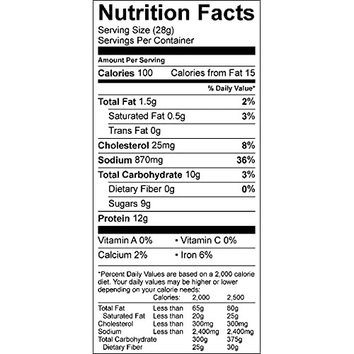 Werner Beef Jerky Slabs Teriyaki, Giant Slab - 15Ct