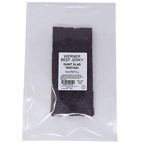 Werner Beef Jerky Slabs Teriyaki, Giant Slab - 15Ct