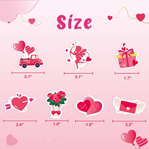 Valentines Cupcake Toppers - 49 Pcs Valentines Day Cupcake Decor
