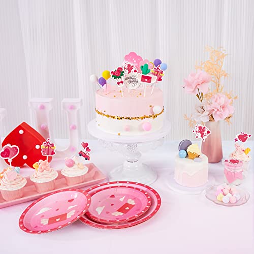 Valentines Cupcake Toppers - 49 Pcs Valentines Day Cupcake Decor