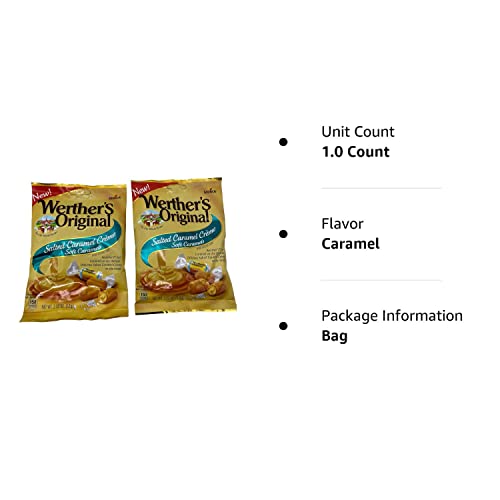 Werthers Original Salted Soft Caramel Creme 2.22Oz Pack Of 2