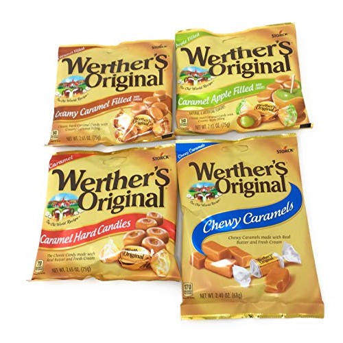 Werthers Bundle 4 Items Variety Pack Original Hard Candies/Ch