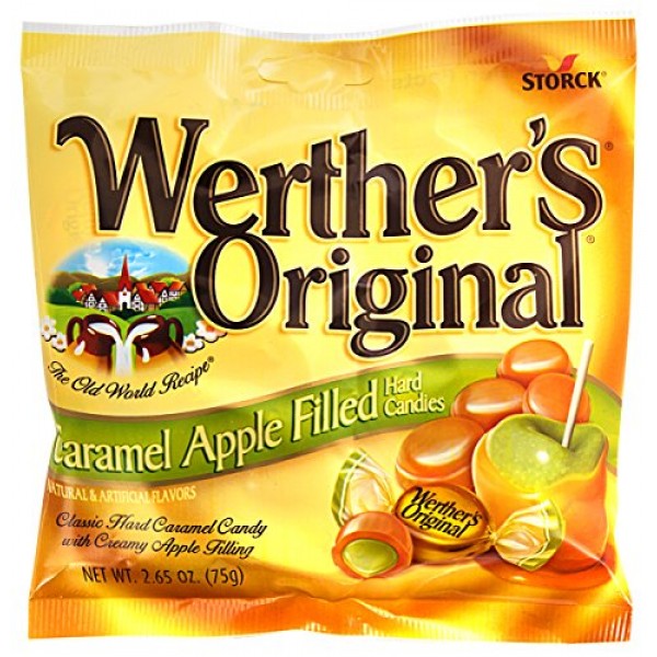 Werthers Caramel Apple Filled Hard Candies 2.65 Oz 6 Bags