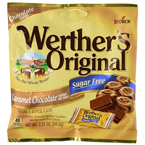 Werthers Original Caramel Chocolate Sugar Free Hard Candies 2.3