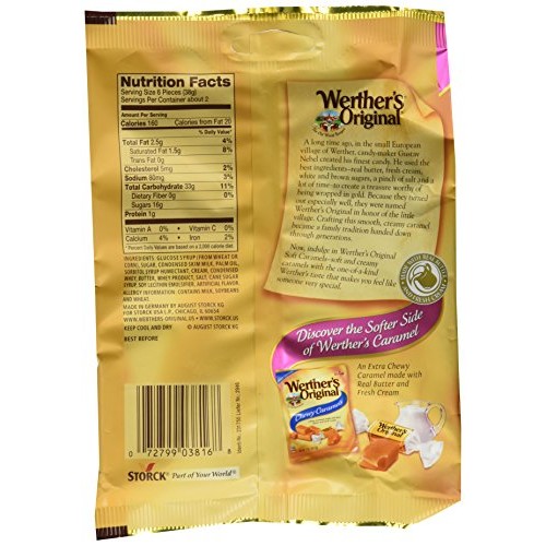 Werthers Original New Soft Caramels 2.22 Oz 63G 3 Pack