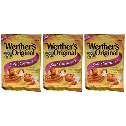 Werthers Original New Soft Caramels 2.22 Oz 63G 3 Pack