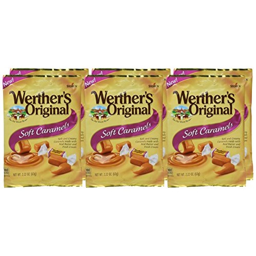 Werthers Original New Soft Caramels 2.22 Oz 63G 6 Pack