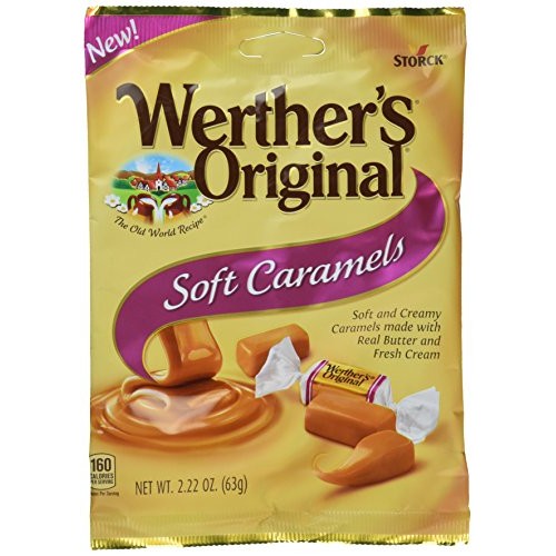 Werthers Original New Soft Caramels 2.22 Oz 63G 6 Pack