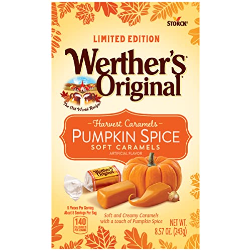 Werthers Original Soft Harvest Pumpkin Spice Caramel Candy, 8.5