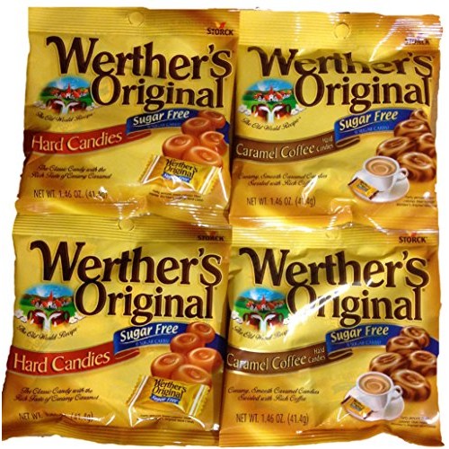 Werthers Original Sugar-Free Candies Bundle - 4 Items: Sugar-Fr