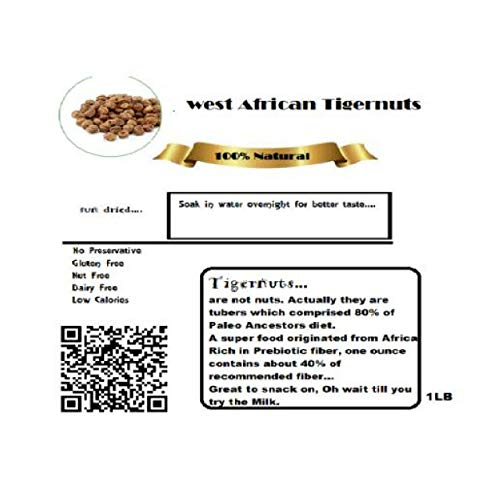West African Tiger Nuts 1 Lbs , Perfect For Tigernut Milk Flour