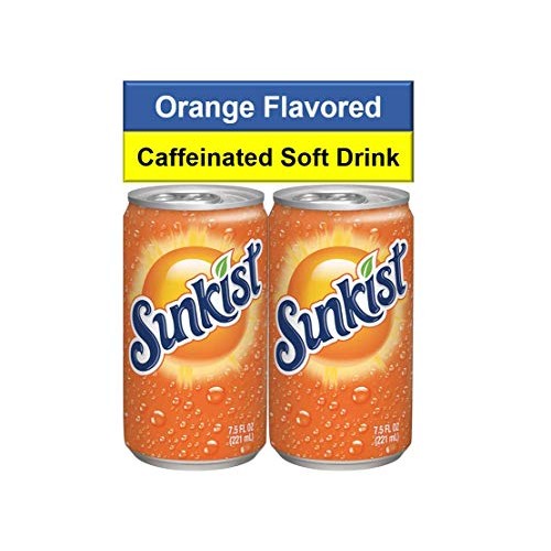 Sunkist Orange Soda Mini Soda Cans, 7.5 Oz Soft Drinks Bulk Snac