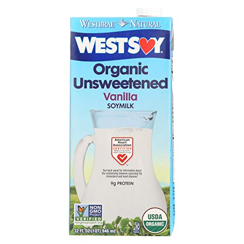Westsoy Organic Vanilla Unsweetened Westsoy 12X32 Oz