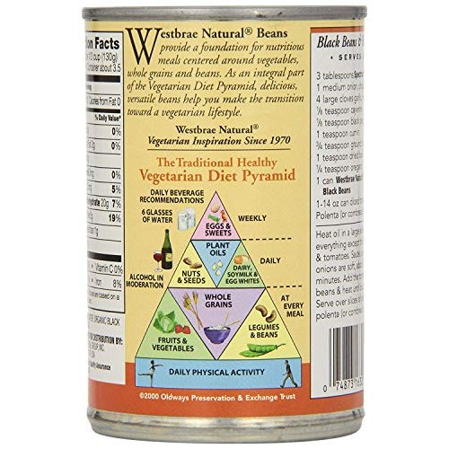 Westbrae Natural Organic Black Beans, 15 Ounce Cans, Pack Of 12