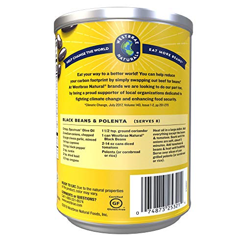 Westbrae Natural Organic Black Beans, No Salt Added, 25 Oz Pack
